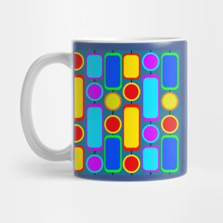 retro mid century modern colorful design Mug